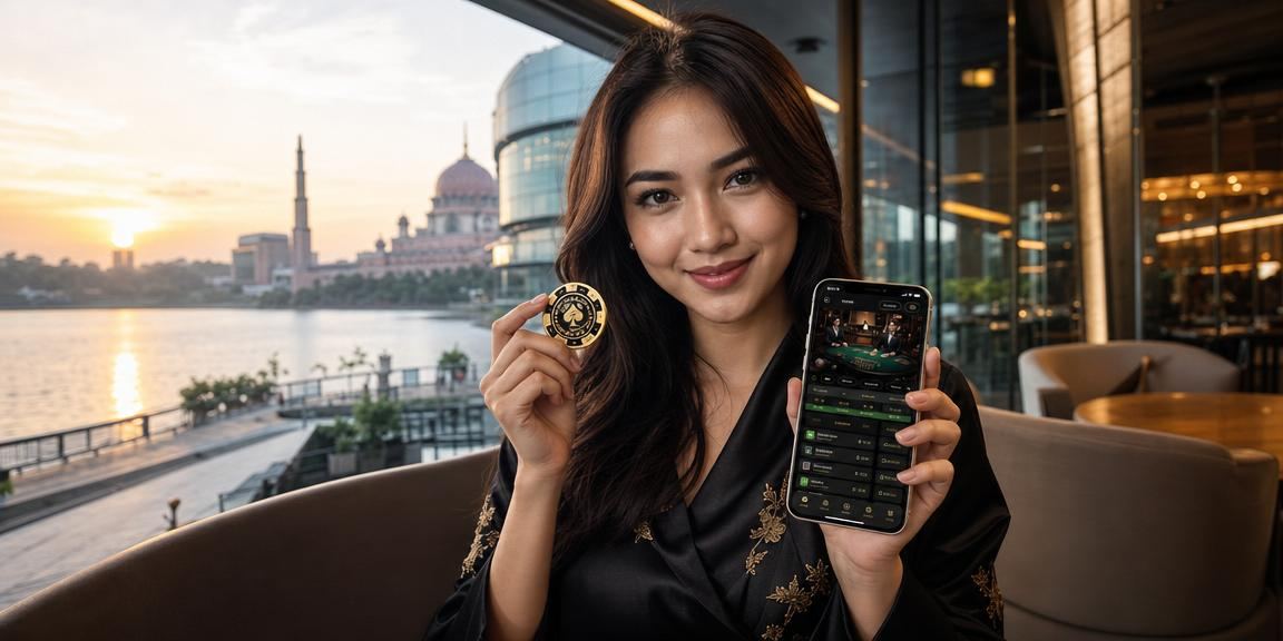 Pemain mengakses kasino 2500 melalui telefon pintar di Putrajaya